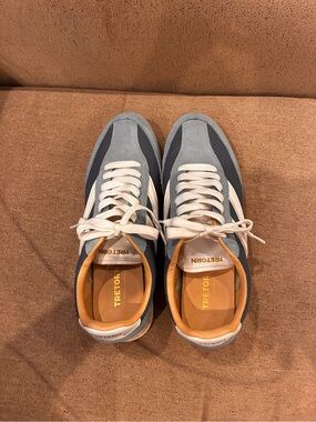 Tretorn Blue, White Retro Casual Sneakers